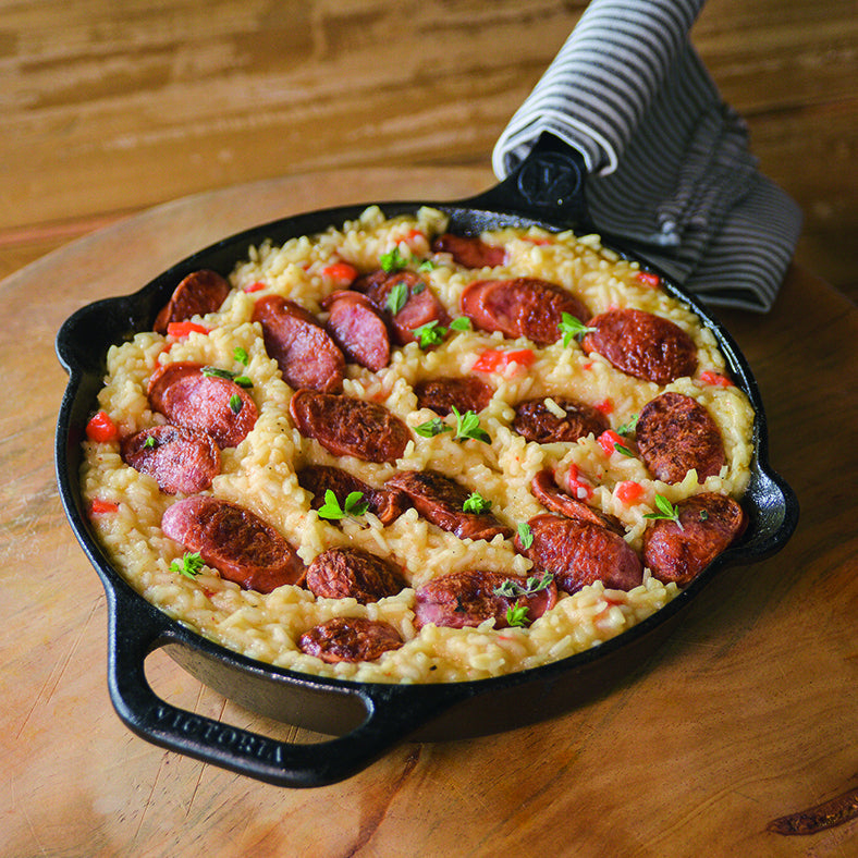 Risotto con chorizo